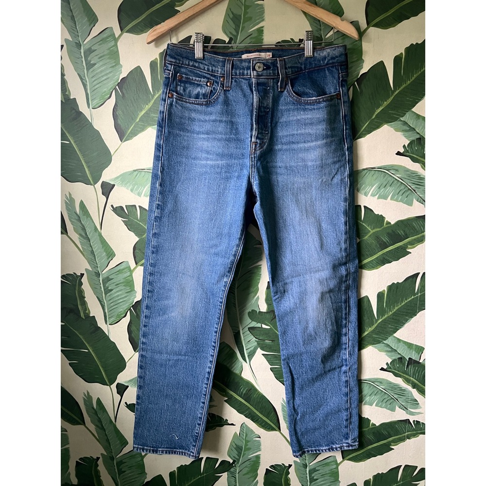 Levi's Wedgie Straight Jeans High Rise‎ Women 29 Blue